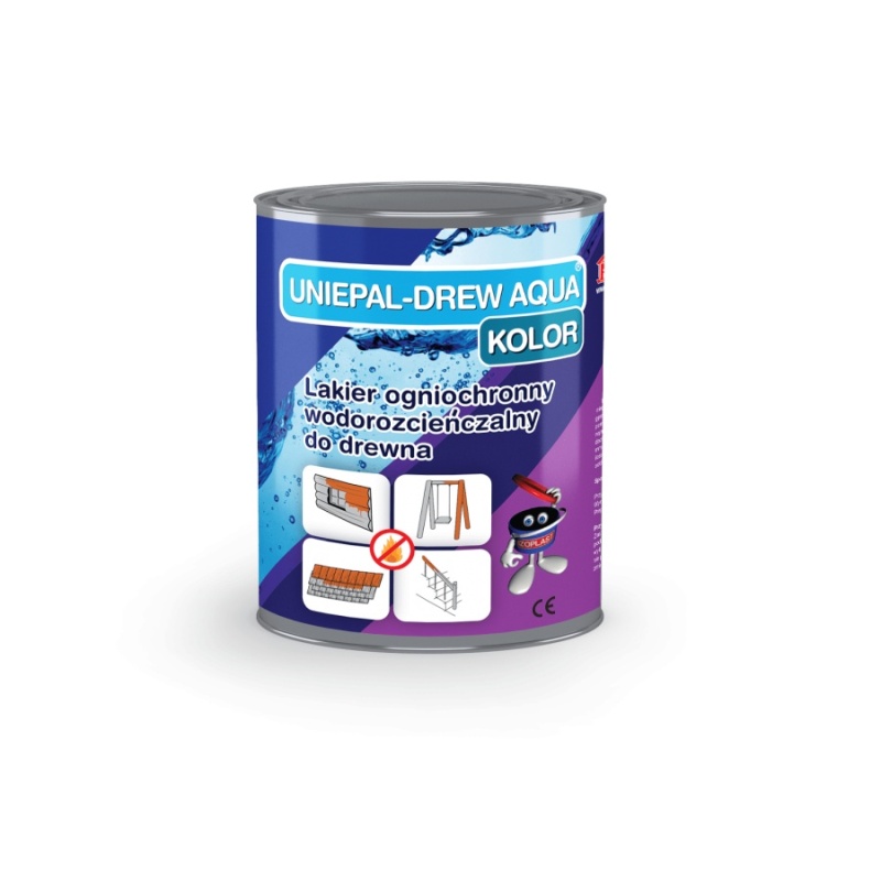 LAKIER OGNIOCHRONNY DO DREWNA UNIEPAL DREW AQUA KOLOR