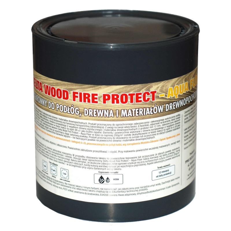 LAKIER OGNIOCHRONNY DO PODŁÓG DREWNIANYCH DELTA WOOD FIRE PROTECT - AQUA FLOOR